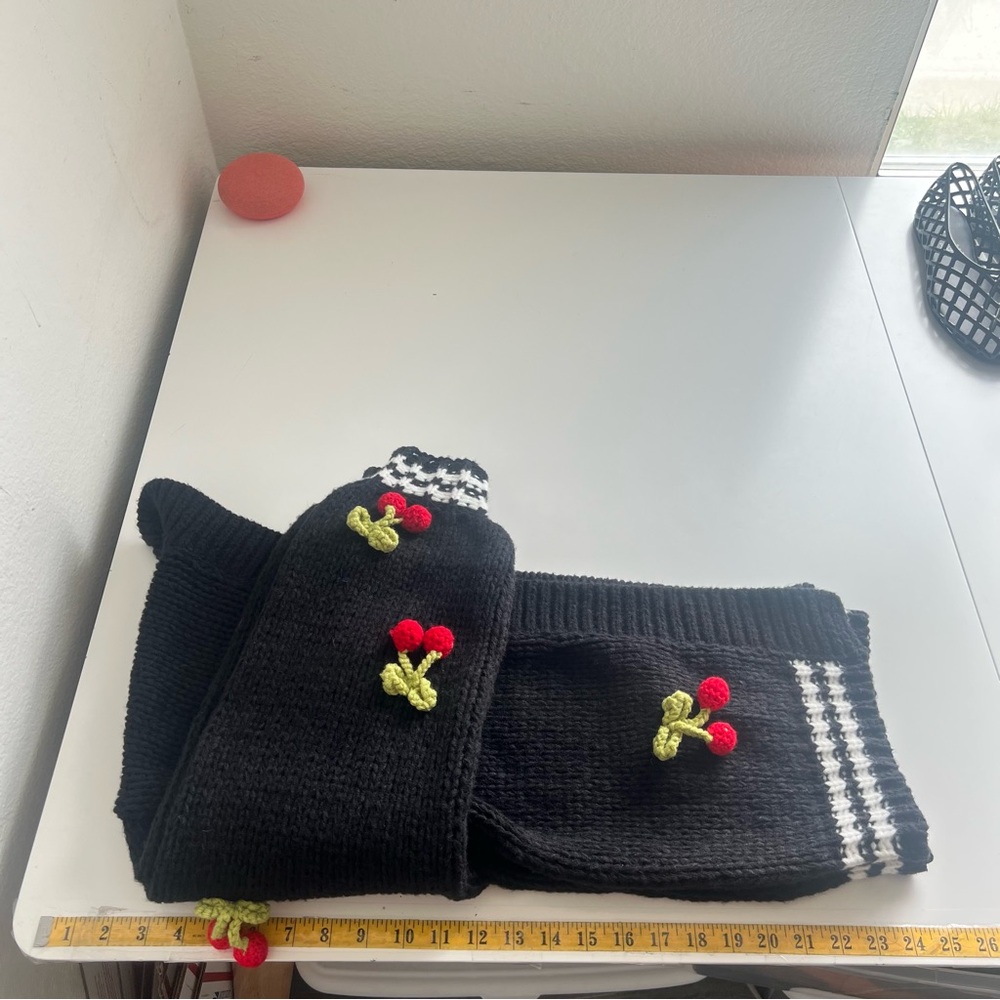 Anthropologie Maeve Black Varsity Cardigan Sweater with 3D Cherry
O/S NWOT - Picture 8 of 12